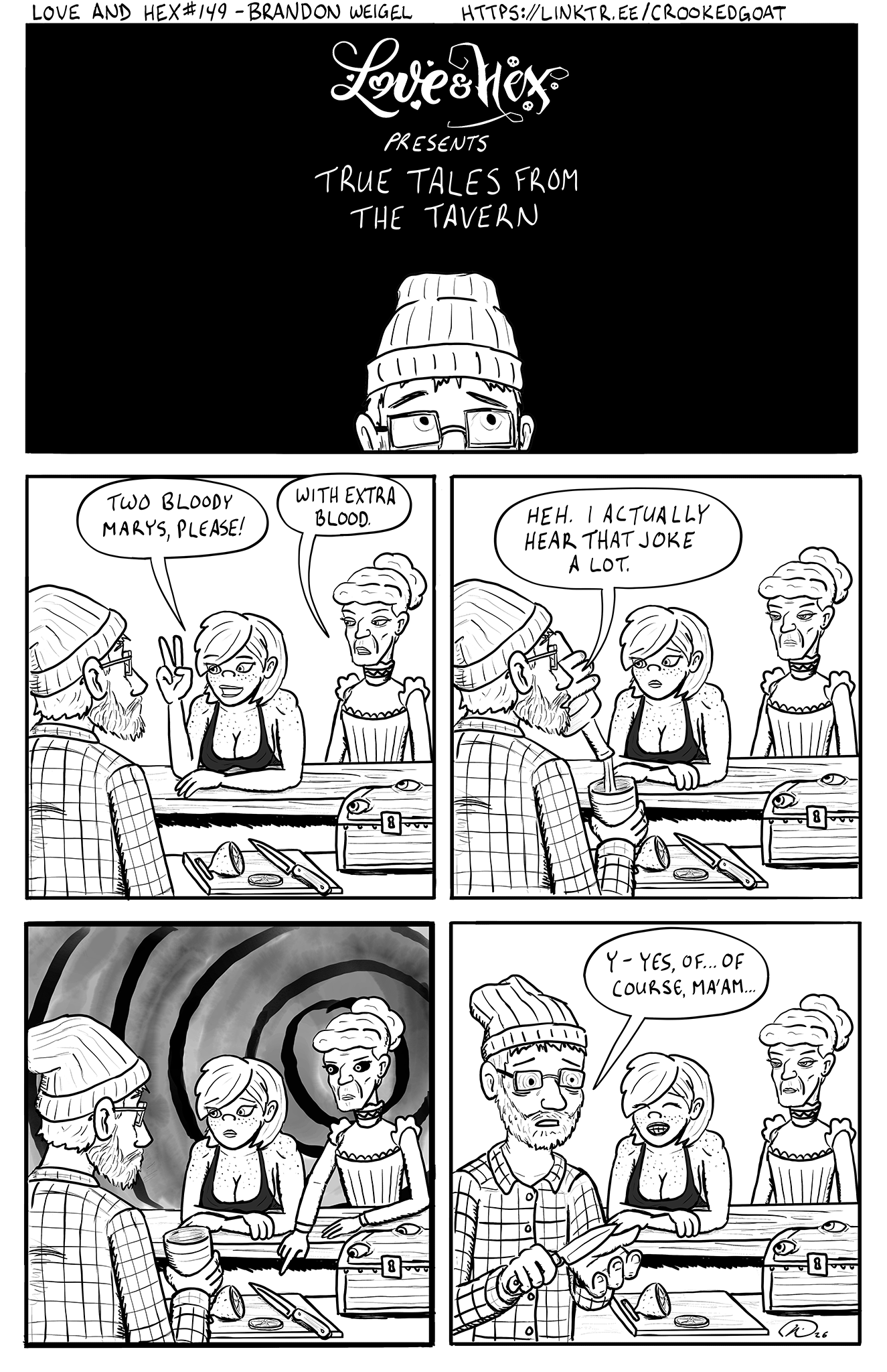Page 149 from the comic Love and Hex. Full transcript: https://crookedgoat.ca/comic/149/#comic-page